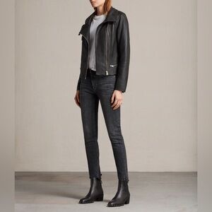 AllSaints Bales Leather Biker Jacket